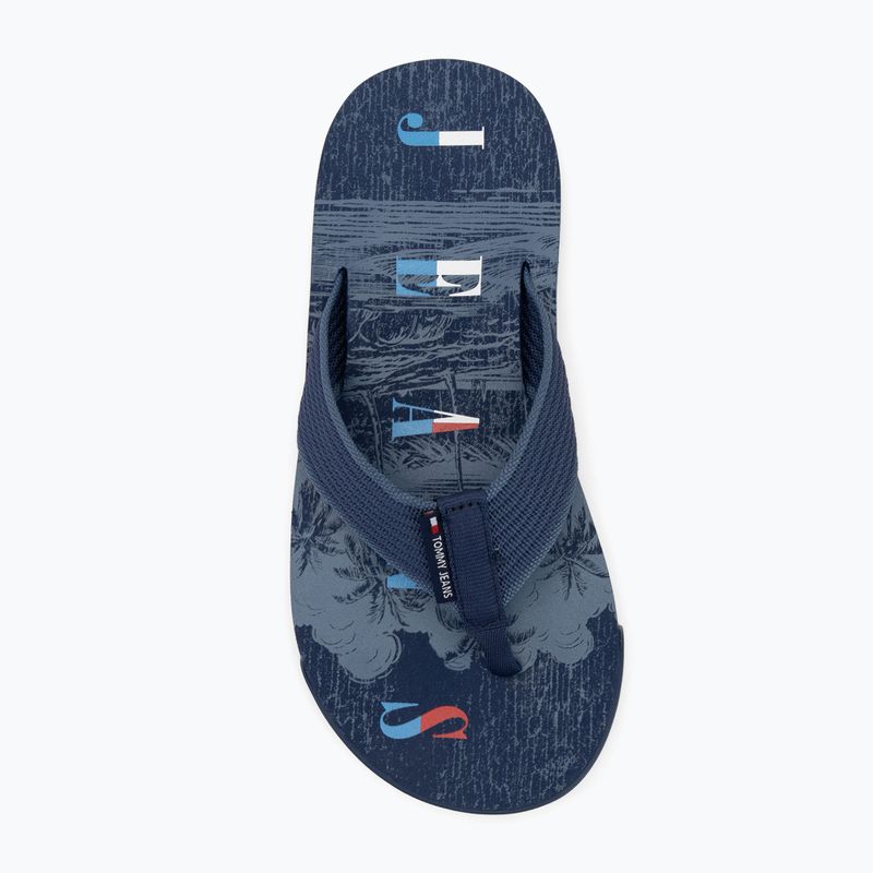Tommy Jeans Elevated Beach Sandal Uomo infradito blu velluto 5