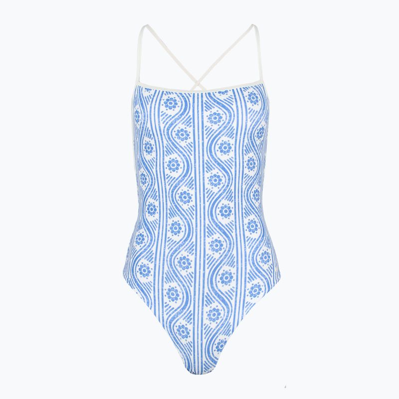 Tommy Hilfiger costume da bagno intero donna Collo dritto Stampa righe floreali blu incantesimo