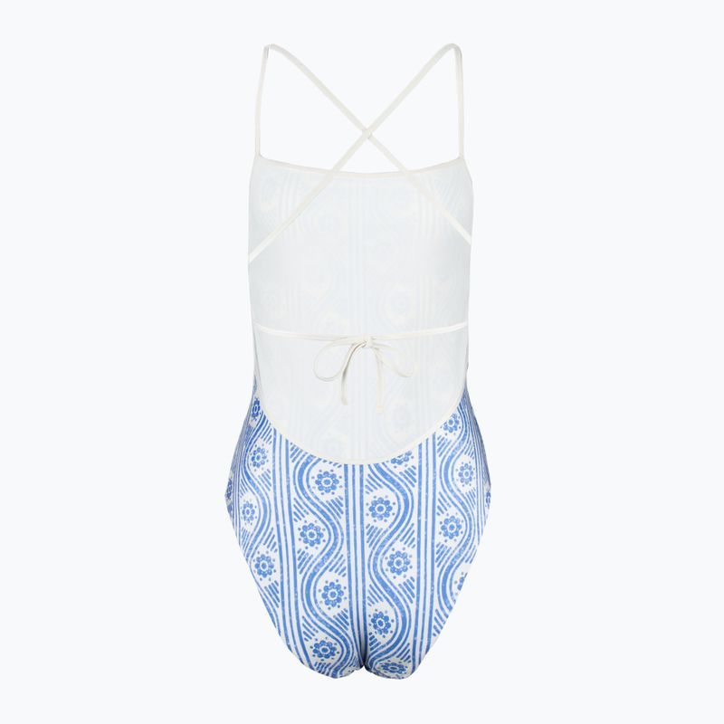 Tommy Hilfiger costume da bagno intero donna Collo dritto Stampa righe floreali blu incantesimo 2