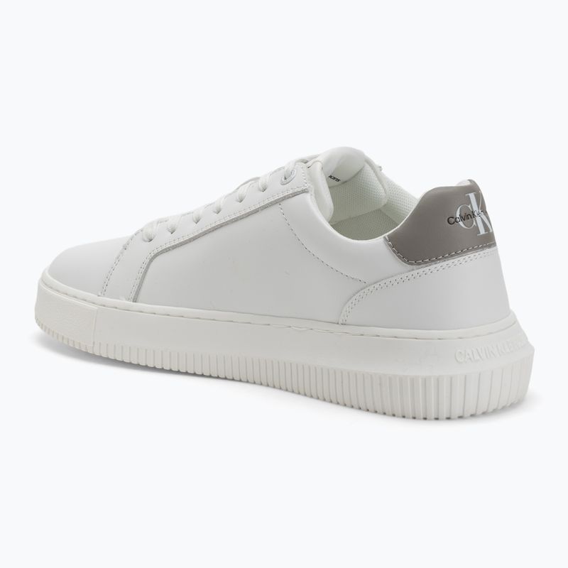 Calvin Klein scarpe da uomo YM0YM00681 Chunky Cupsole Monologo Lth triple bright white/rock ridge 3