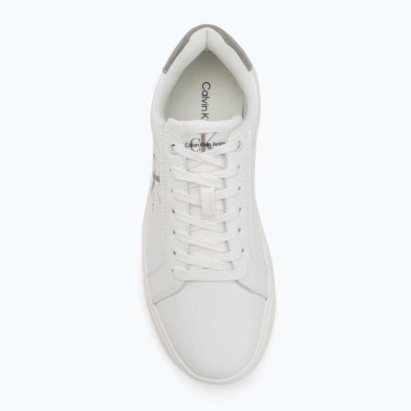 Calvin Klein scarpe da uomo YM0YM00681 Chunky Cupsole Monologo Lth triple bright white/rock ridge 5