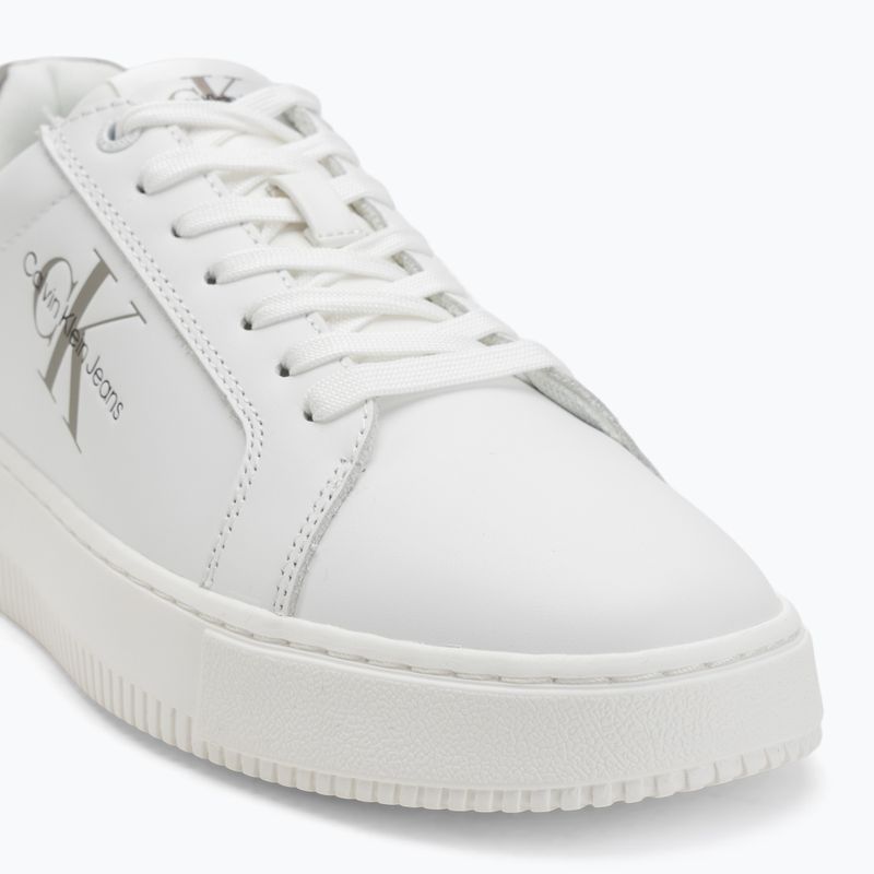 Calvin Klein scarpe da uomo YM0YM00681 Chunky Cupsole Monologo Lth triple bright white/rock ridge 7