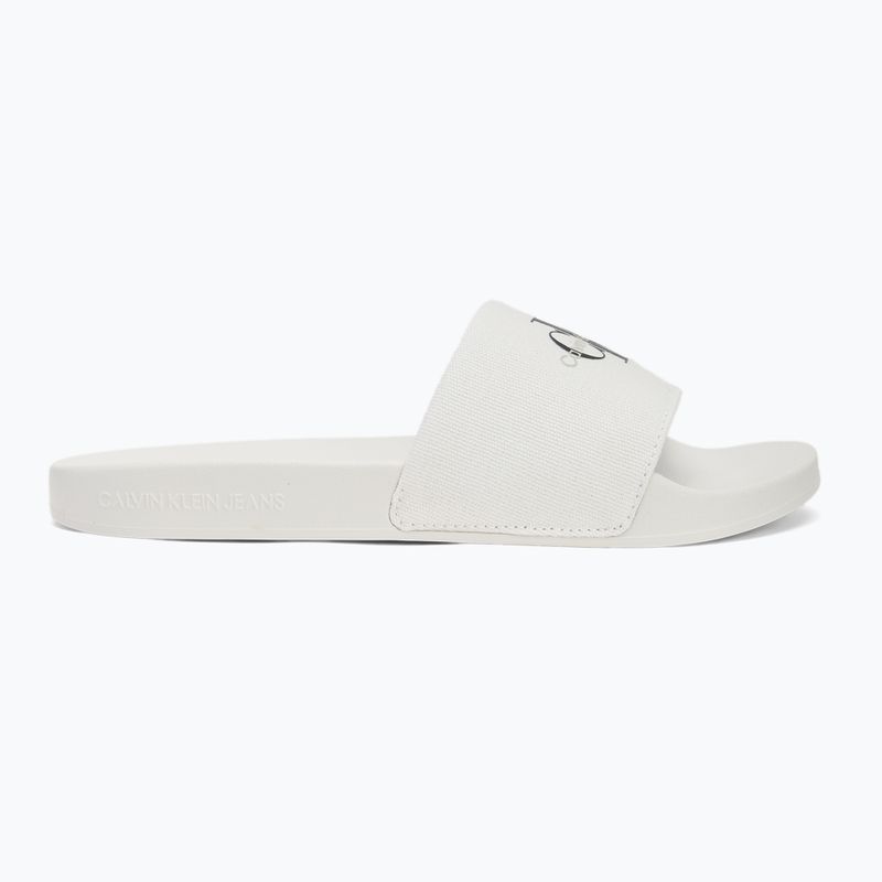 Calvin Klein infradito donna YW0YW01835 Slide Monogram Wn bianco brillante/nero 2