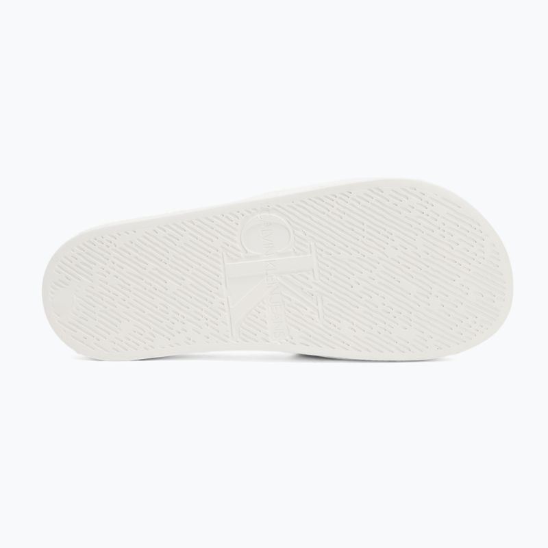 Calvin Klein infradito donna YW0YW01835 Slide Monogram Wn bianco brillante/nero 4