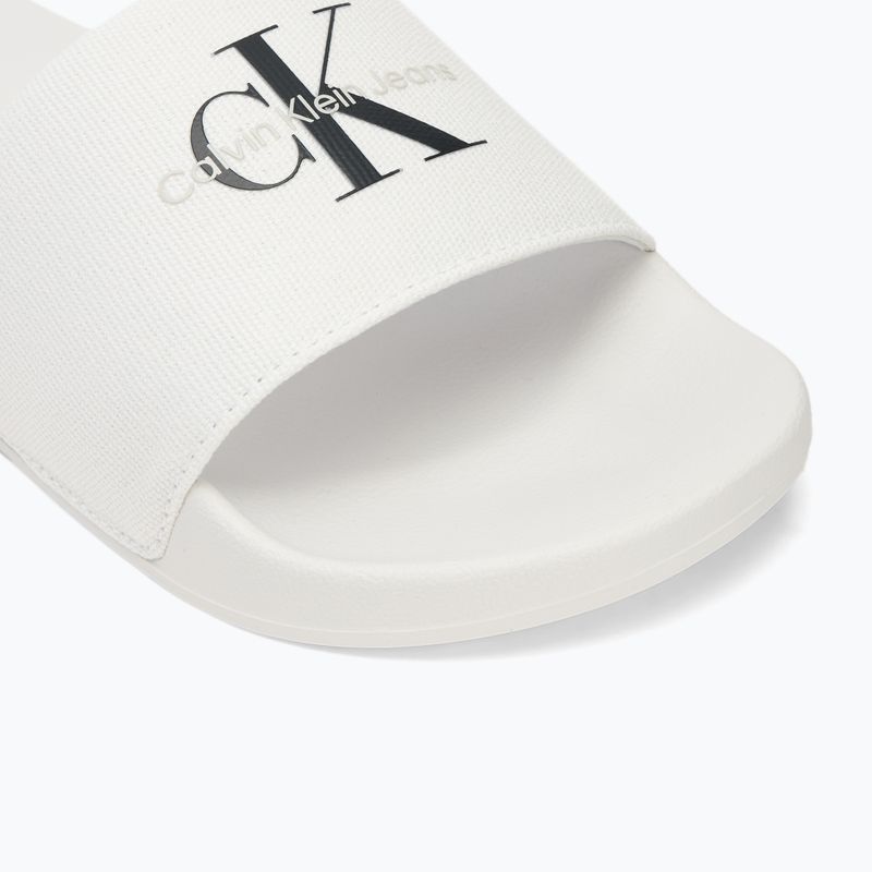 Calvin Klein infradito donna YW0YW01835 Slide Monogram Wn bianco brillante/nero 7