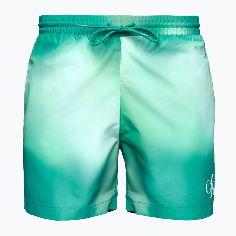 Pantaloncini da bagno Calvin Klein KM0KM01162 Medium Drawstring-Print ombre blue da uomo