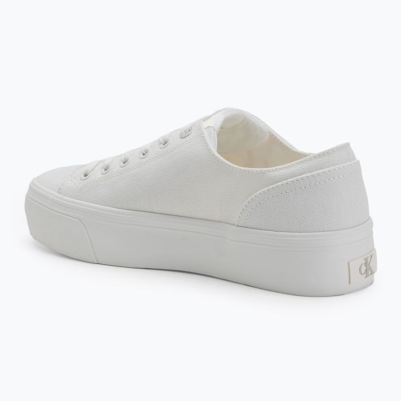 Scarpe da ginnastica Calvin Klein donna YW0YW01763 Vulc Flatform Low Cv MG triplo bianco brillante 3