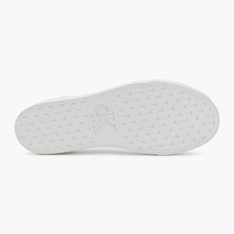 Scarpe da ginnastica Calvin Klein donna YW0YW01763 Vulc Flatform Low Cv MG triplo bianco brillante 4