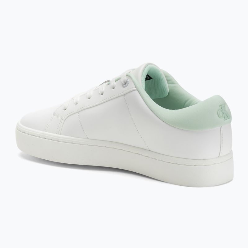 Scarpe Calvin Klein donna YW0YW01444 Classic Cupsole Lowlaceup Lth Wn bianco brillante/luce di giada 3