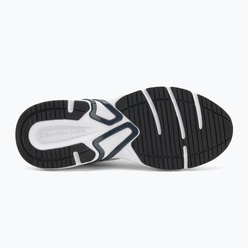 Calvin Klein scarpe donna YW0YW01887 Retro Tennis Knit Mg bianco brillante/argento bich/navy 4