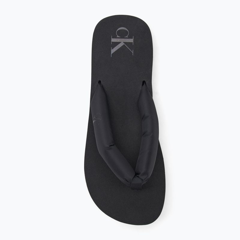 Donna Calvin Klein YW0YW01723 Sandalo da spiaggia Flatform Ttxr Satin triple nero infradito 5