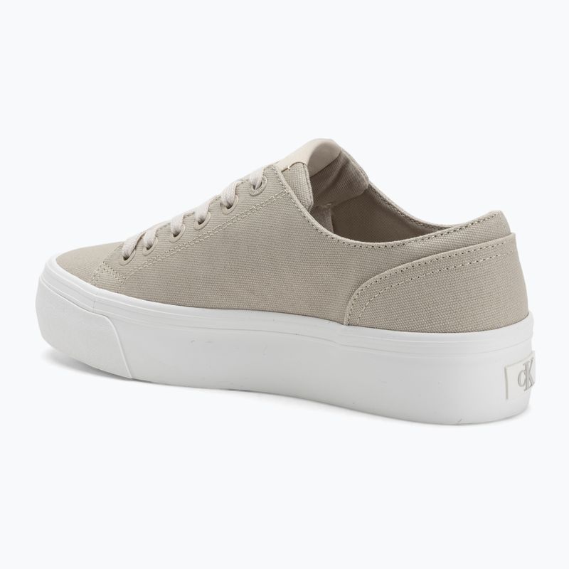 Scarpe da ginnastica Calvin Klein donna YW0YW01763 Vulc Flatform Low Cv MG guscio d'uovo/bianco crema 3
