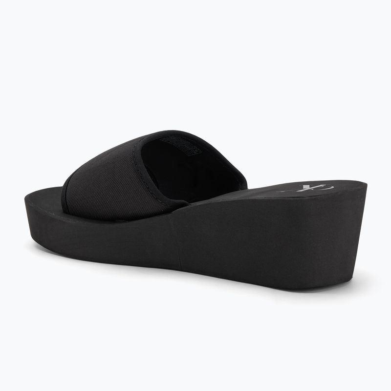 Calvin Klein infradito donna YW0YW01725 Beach Wedge Slide Canvas triple nero 3