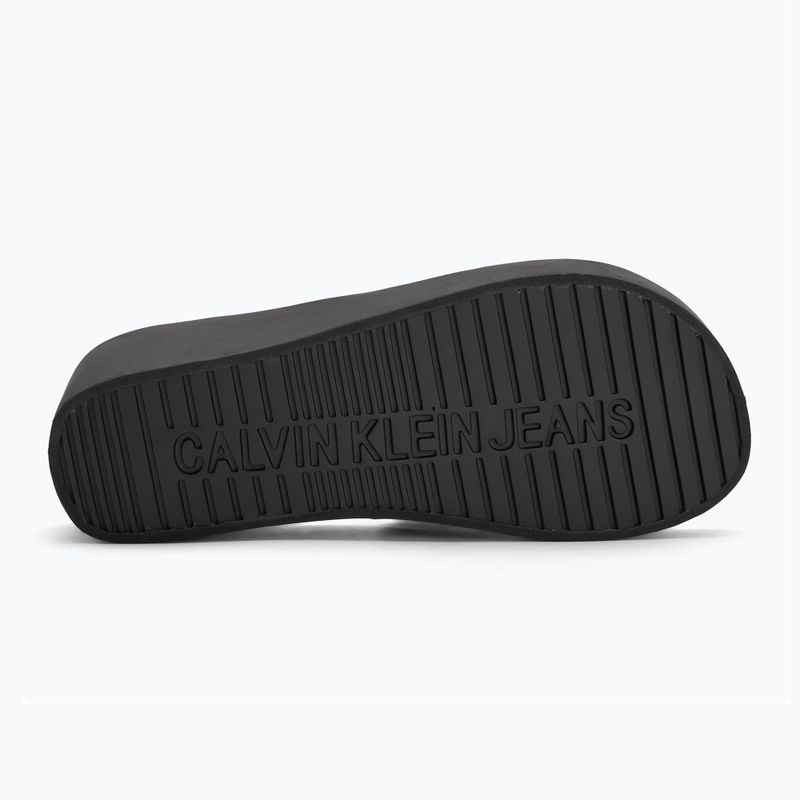 Calvin Klein infradito donna YW0YW01725 Beach Wedge Slide Canvas triple nero 4