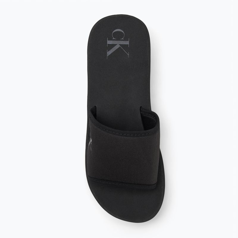 Calvin Klein infradito donna YW0YW01725 Beach Wedge Slide Canvas triple nero 5