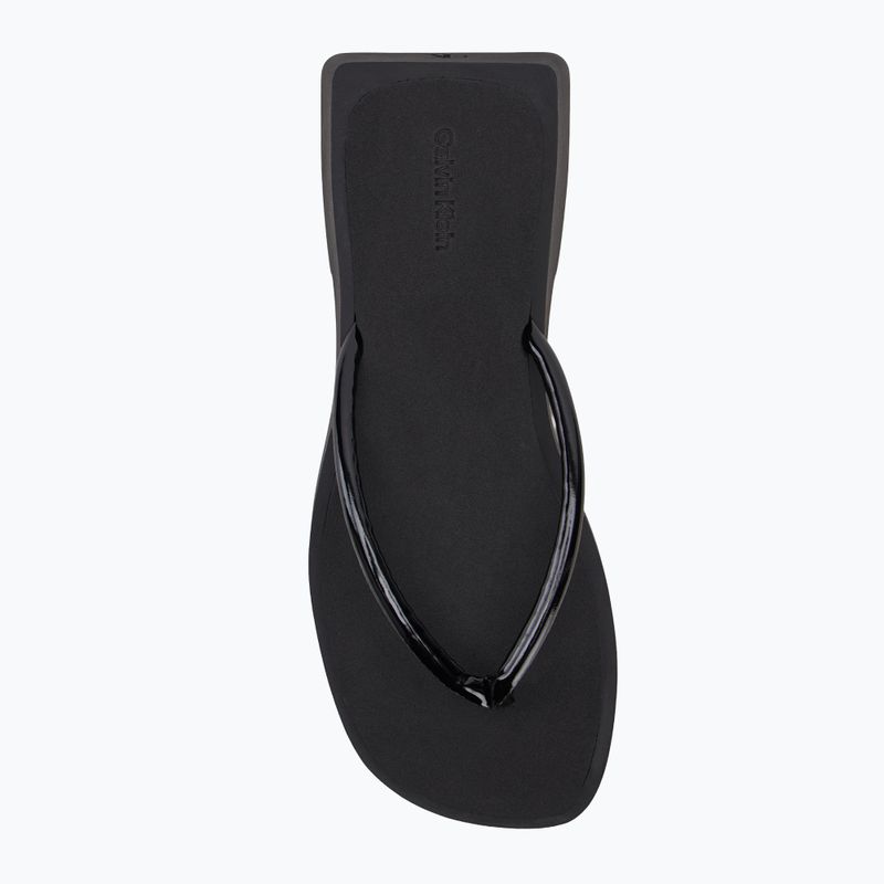 Donna Calvin Klein YW0YW01716 Sq Low Wedge Sandal Punto triplo nero infradito 5