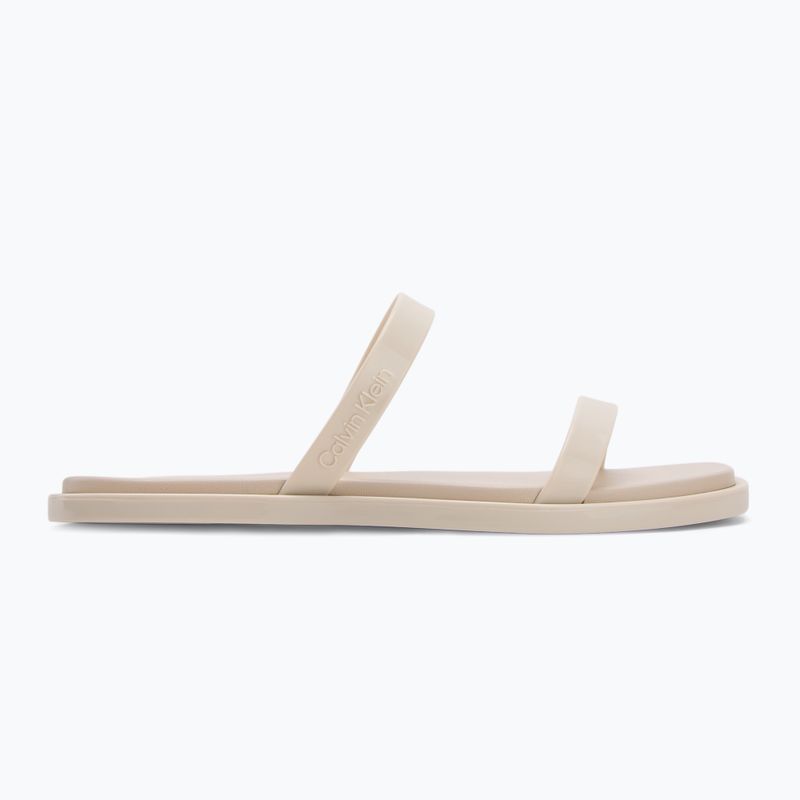Calvin Klein infradito donna HW0HW02417 Double Bar Slide - Gelatina tortora 2