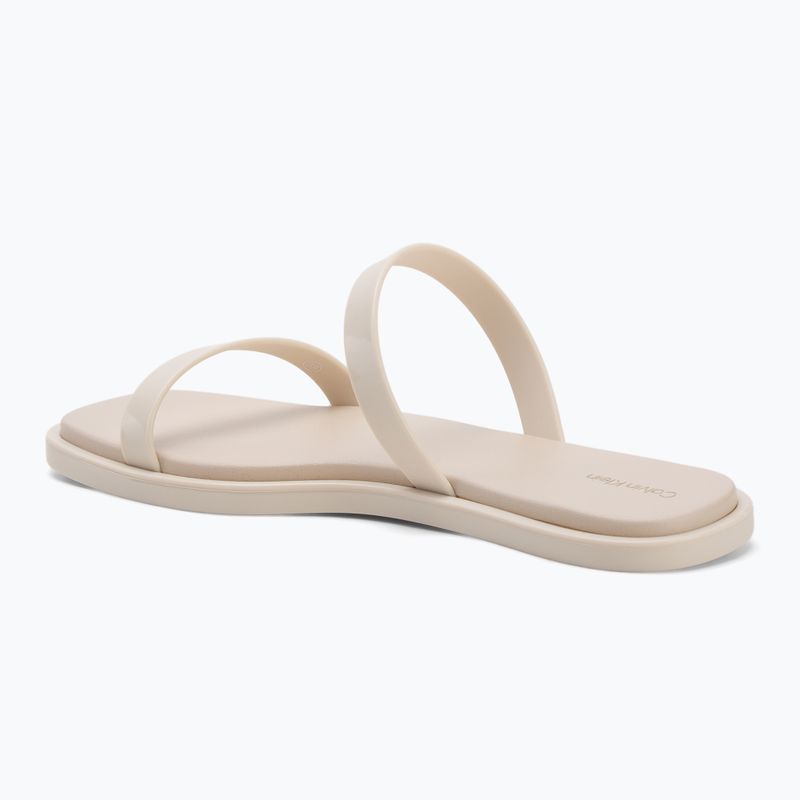 Calvin Klein infradito donna HW0HW02417 Double Bar Slide - Gelatina tortora 3