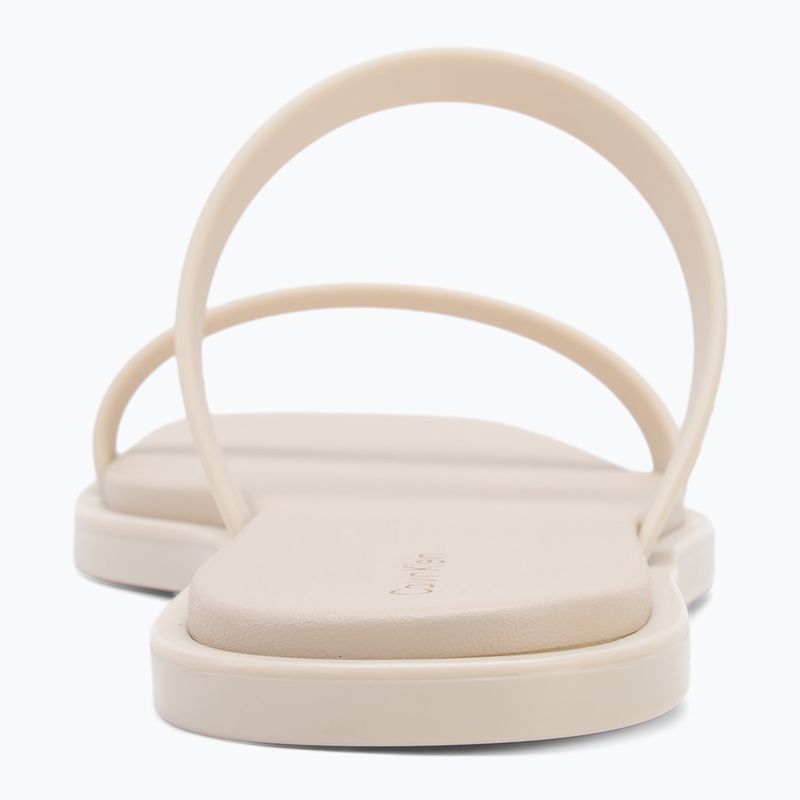 Calvin Klein infradito donna HW0HW02417 Double Bar Slide - Gelatina tortora 6