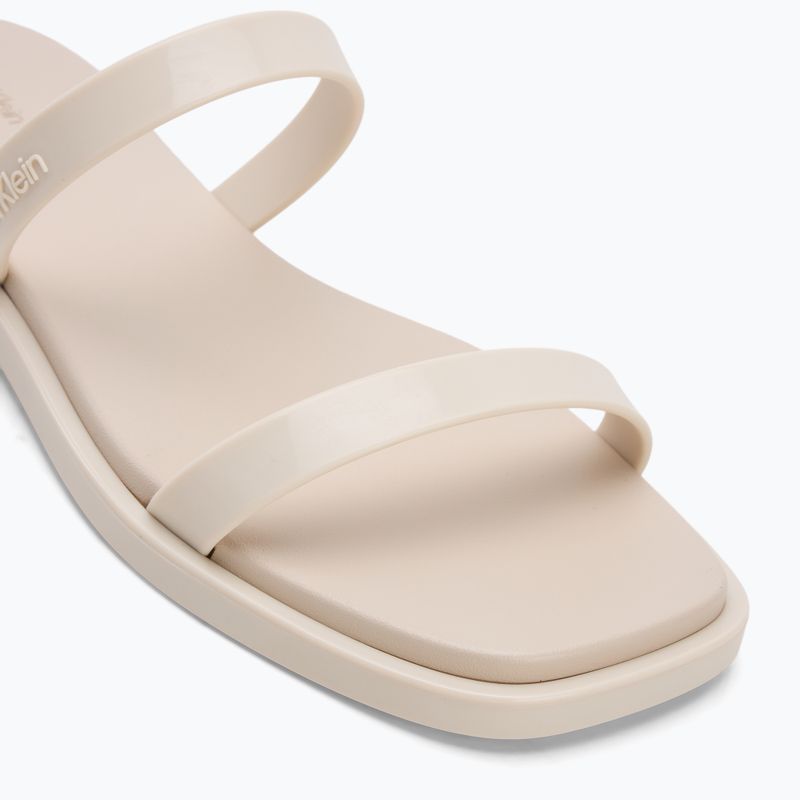 Calvin Klein infradito donna HW0HW02417 Double Bar Slide - Gelatina tortora 7