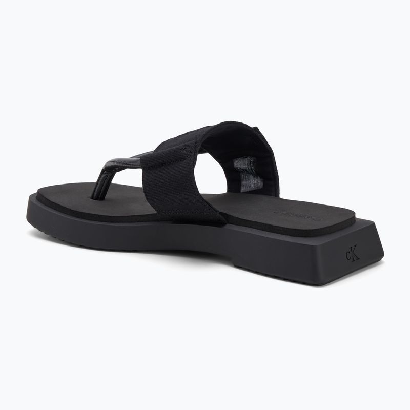 Infradito Calvin Klein donna YW0YW01717 Sq Low Wedge Sandal Rope triple black 3