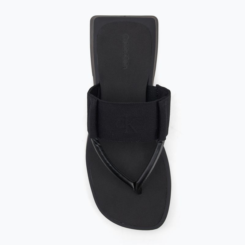Infradito Calvin Klein donna YW0YW01717 Sq Low Wedge Sandal Rope triple black 5