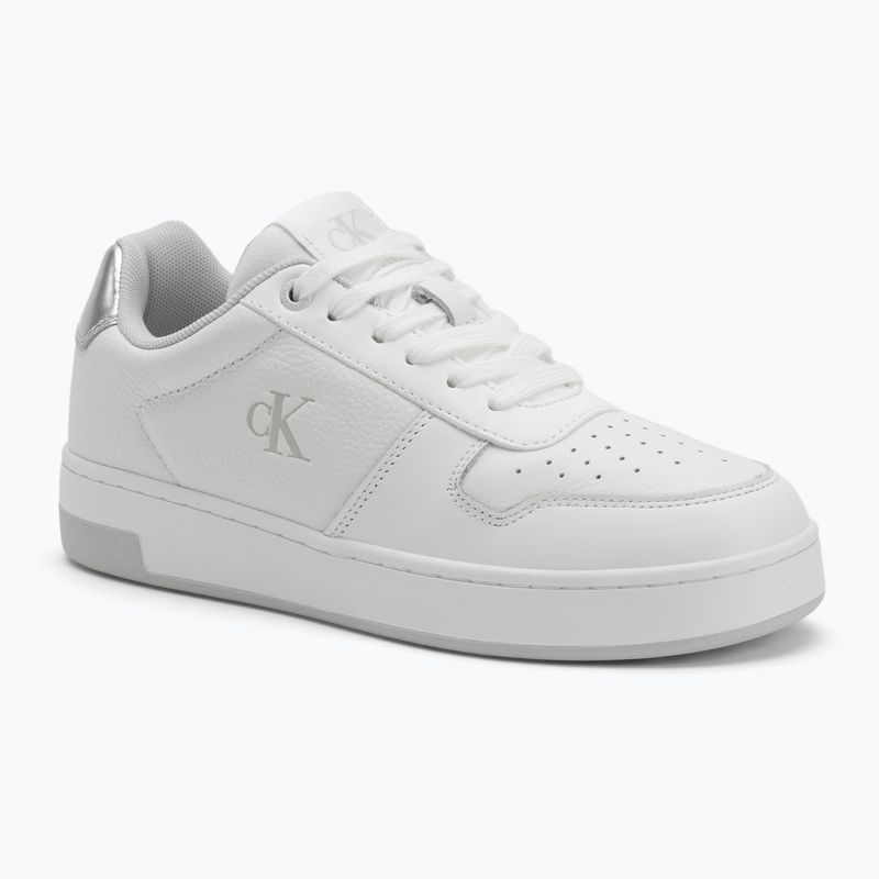 Calvin Klein scarpe da donna YW0YW01765 Basket Cupsole Low Mg bianco/argento brillante