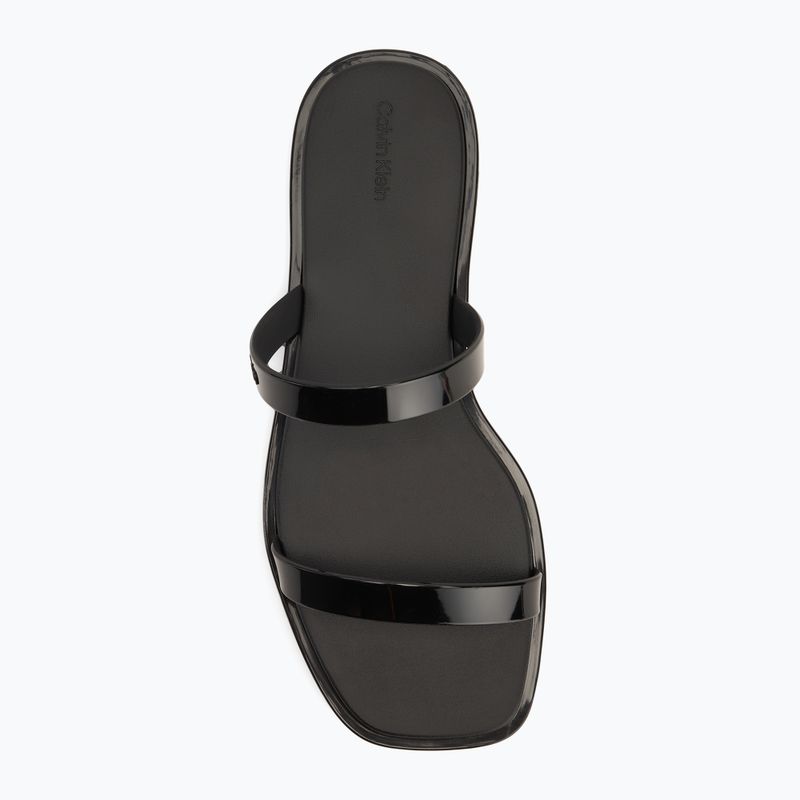 Calvin Klein infradito donna HW0HW02417 Double Bar Slide - Jelly nero 5