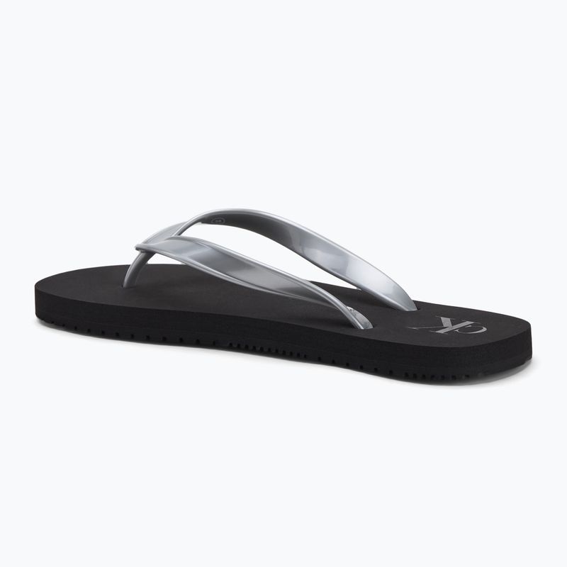 Donna Calvin Klein YW0YW01719 Sandalo da spiaggia Monologo Tpu nero/argento infradito 2