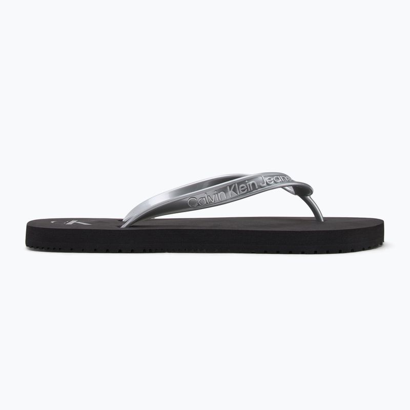 Donna Calvin Klein YW0YW01719 Sandalo da spiaggia Monologo Tpu nero/argento infradito 3