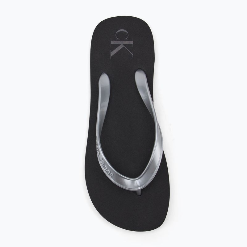 Donna Calvin Klein YW0YW01719 Sandalo da spiaggia Monologo Tpu nero/argento infradito 5