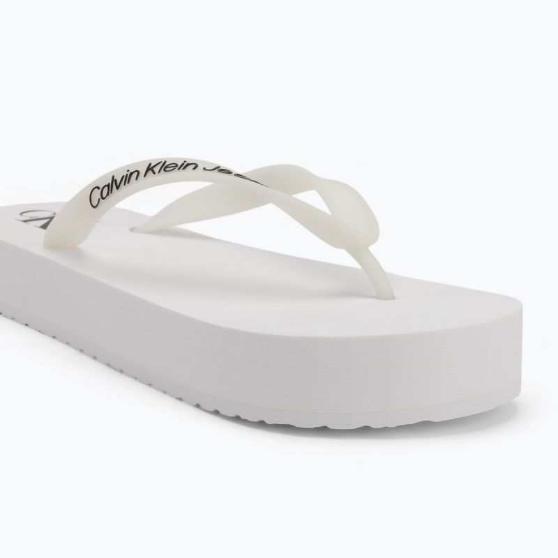 Calvin Klein YW0YW01830 Sandalo da spiaggia Flatform Tpu bianco/nero infradito 7