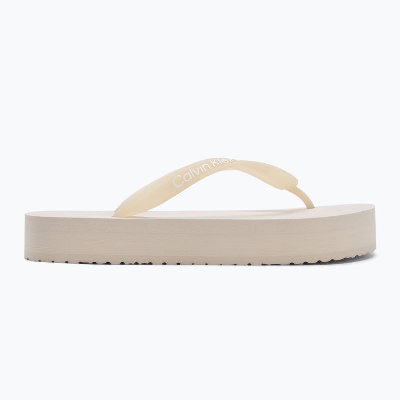 Calvin Klein infradito donna YW0YW01830 Beach Sandal Flatform Tpu eggshell/bright white 2