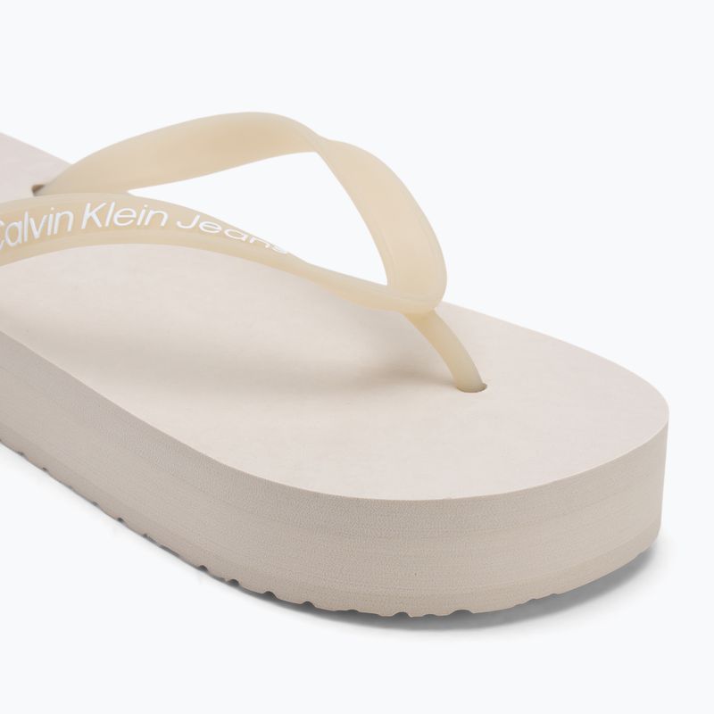 Calvin Klein infradito donna YW0YW01830 Beach Sandal Flatform Tpu eggshell/bright white 7