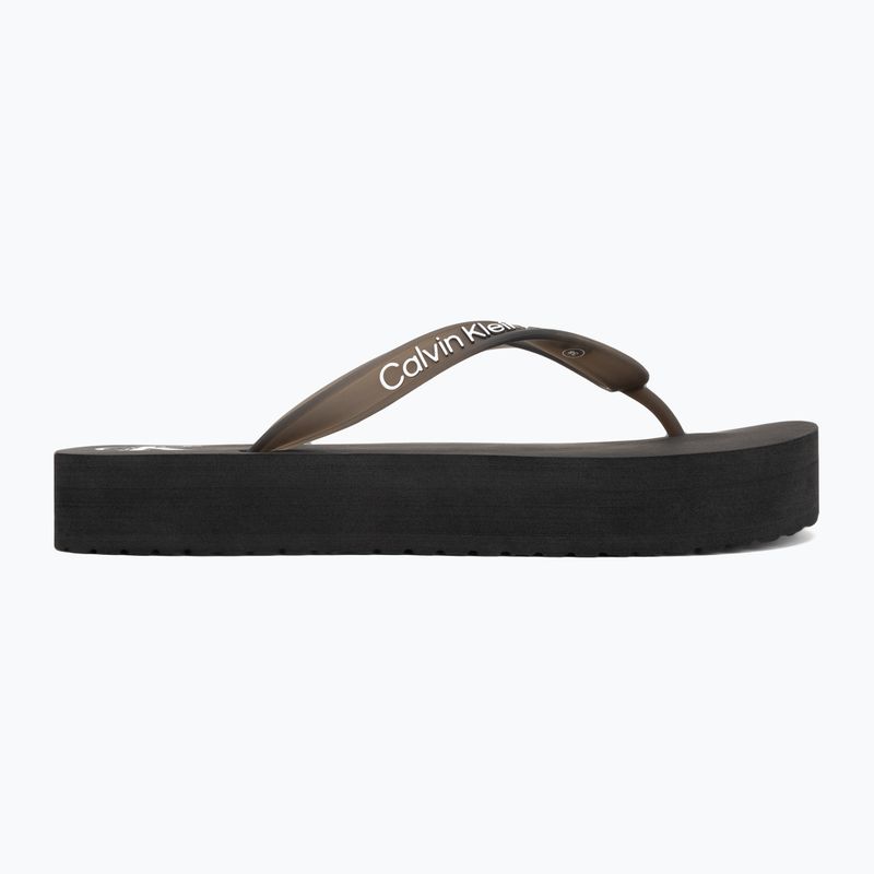 Calvin Klein YW0YW01830 Sandalo da spiaggia Flatform Tpu nero/bianco brillante da donna 2