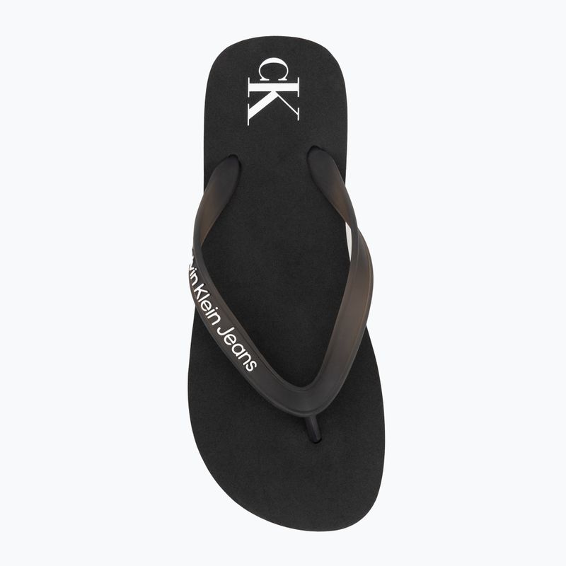 Calvin Klein YW0YW01830 Sandalo da spiaggia Flatform Tpu nero/bianco brillante da donna 5