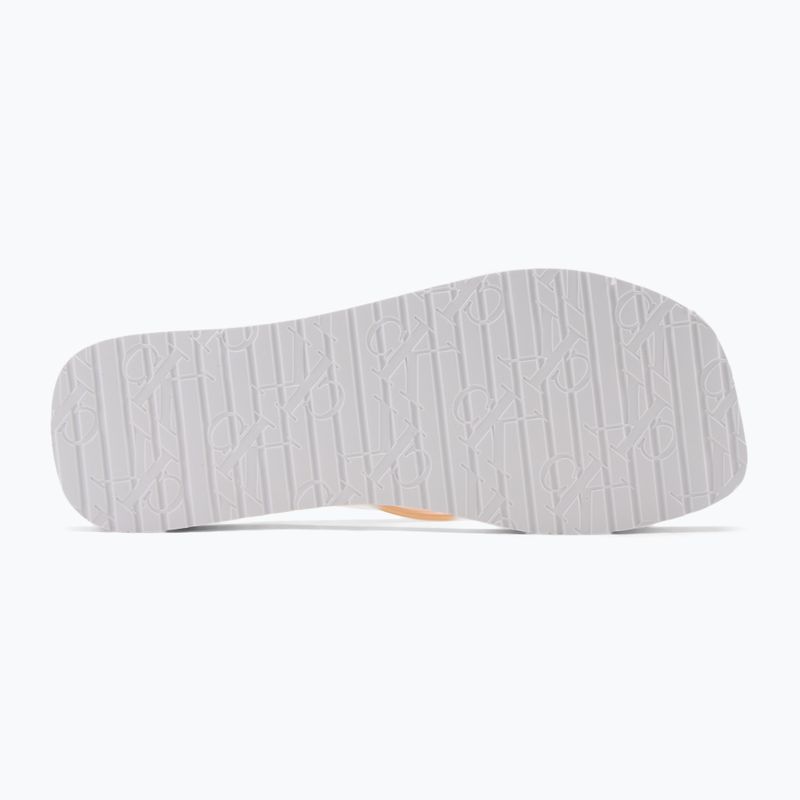 Calvin Klein infradito donna YW0YW01720 Tong+ Tpu Metallic whisper pink/bianco brillante 4
