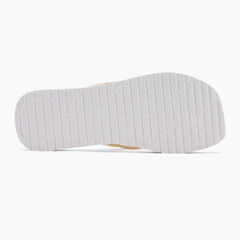 Calvin Klein infradito donna YW0YW01720 Tong+ Tpu Metallic eggshell/bright white 4