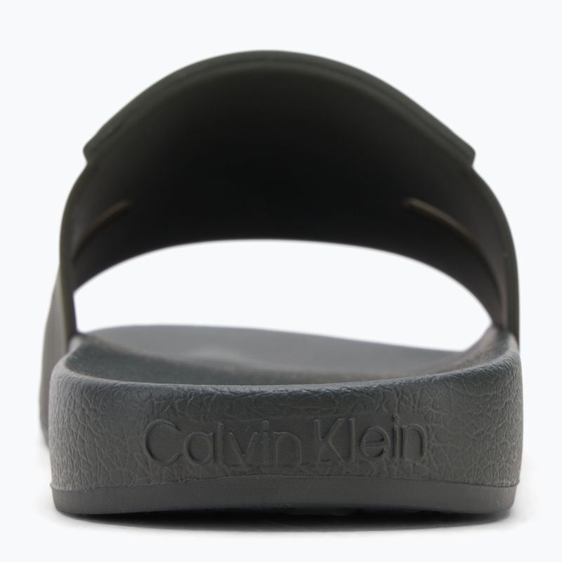 Calvin Klein infradito uomo HM0HM01752 Pool Slide Double T oliva scuro 6