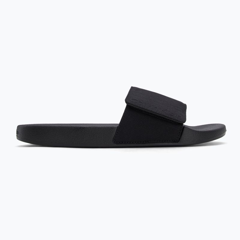 Calvin Klein infradito uomo HM0HM01749 Adj Pool Slide Canvas Logo nero 2