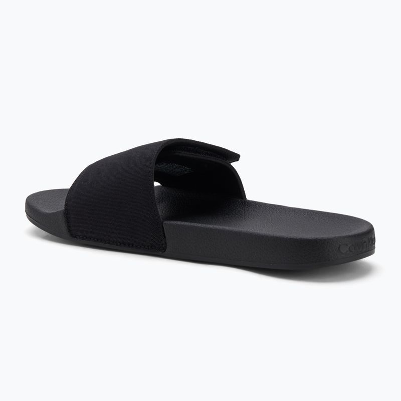 Calvin Klein infradito uomo HM0HM01749 Adj Pool Slide Canvas Logo nero 3