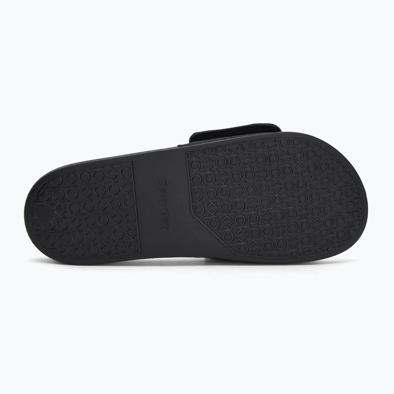 Calvin Klein infradito uomo HM0HM01749 Adj Pool Slide Canvas Logo nero 4