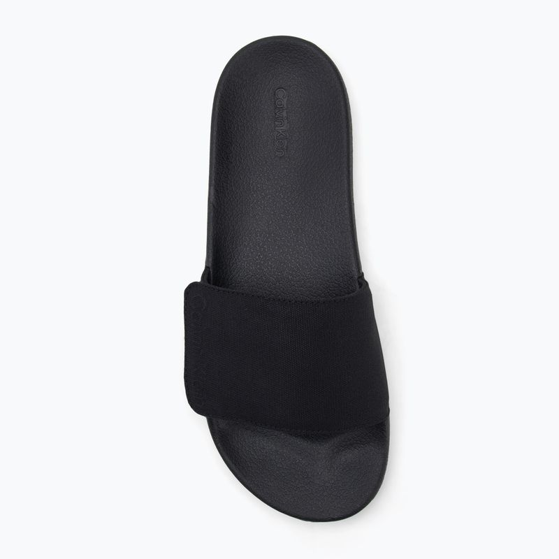 Calvin Klein infradito uomo HM0HM01749 Adj Pool Slide Canvas Logo nero 5