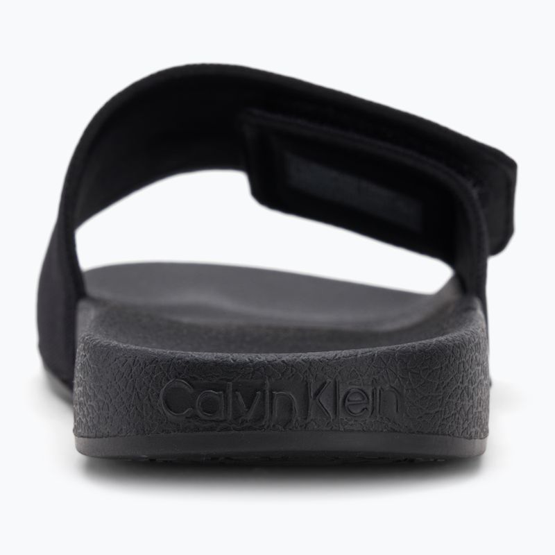 Calvin Klein infradito uomo HM0HM01749 Adj Pool Slide Canvas Logo nero 6