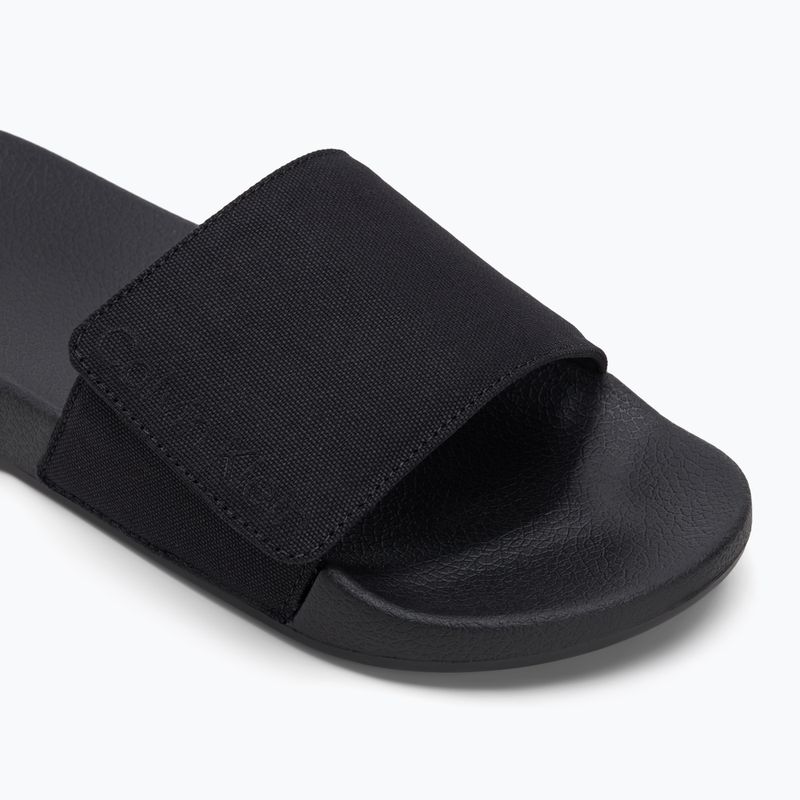 Calvin Klein infradito uomo HM0HM01749 Adj Pool Slide Canvas Logo nero 7