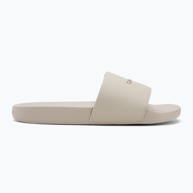 Calvin Klein infradito uomo HM0HM01754 Pool Slide Ck Square feather grigio 2