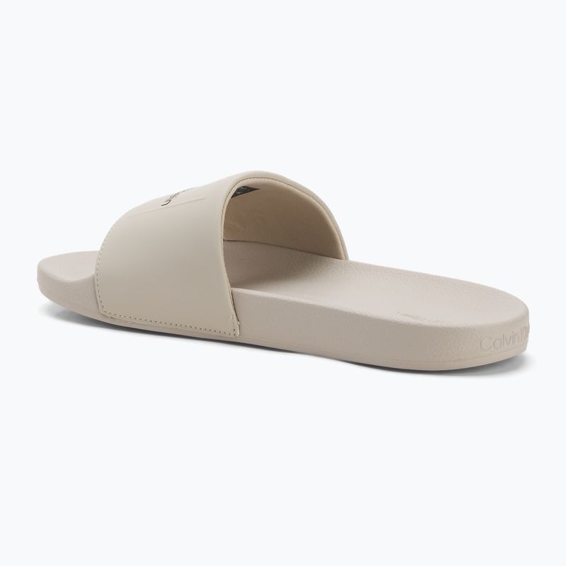 Calvin Klein infradito uomo HM0HM01754 Pool Slide Ck Square feather grigio 3