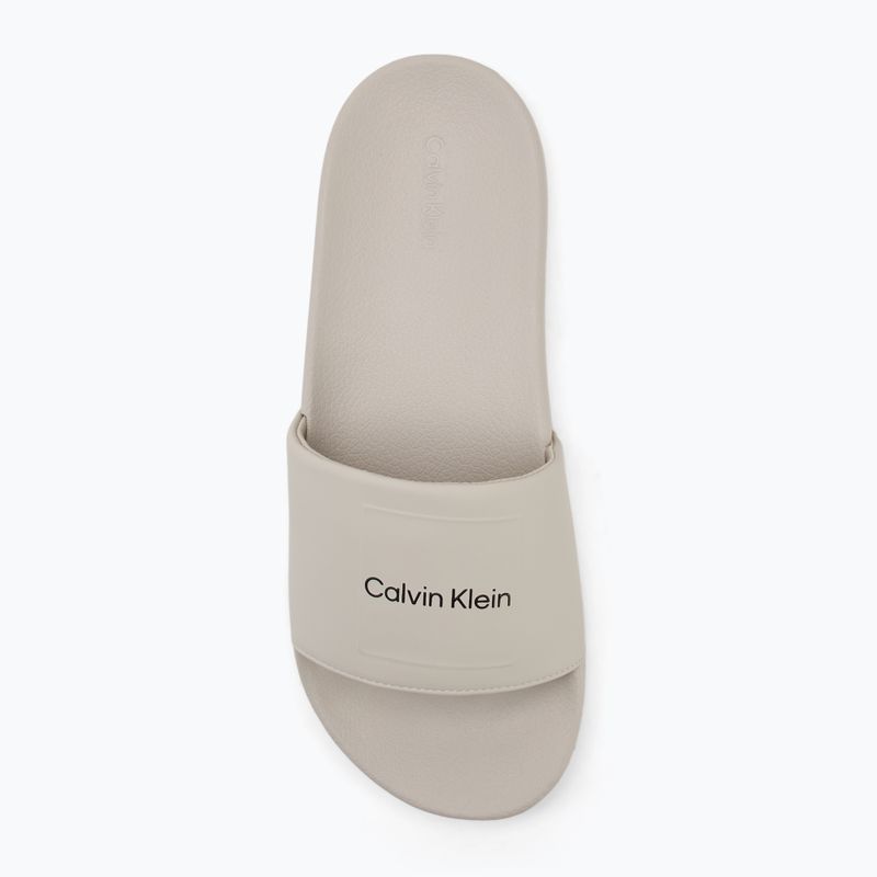 Calvin Klein infradito uomo HM0HM01754 Pool Slide Ck Square feather grigio 5