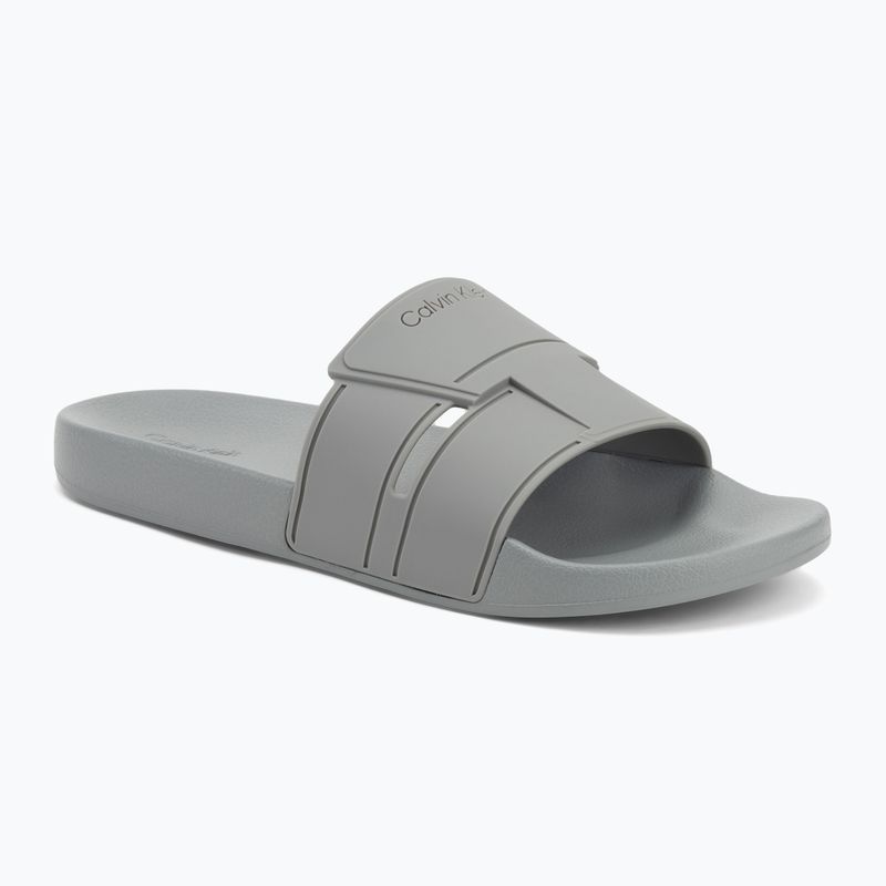 Calvin Klein infradito uomo HM0HM01752 Pool Slide Double T granite road
