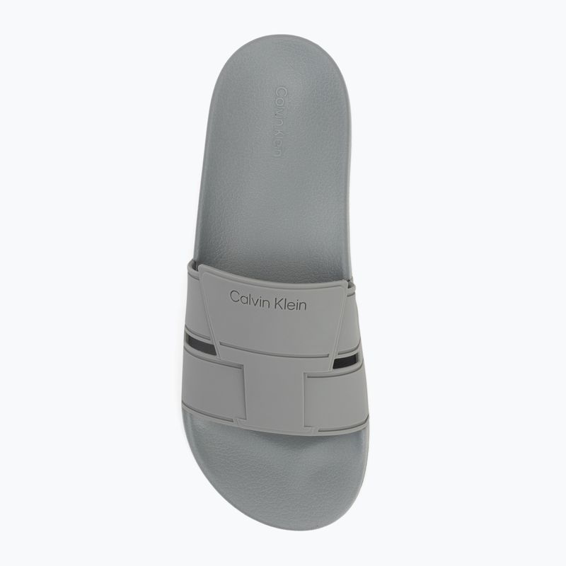 Calvin Klein infradito uomo HM0HM01752 Pool Slide Double T granite road 5